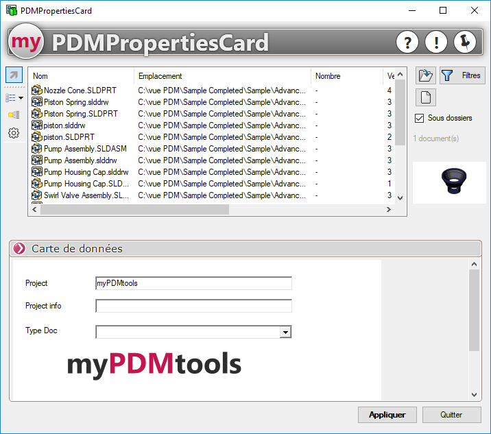 mypdmtools pdmpropertiescard